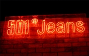 Неоновая вивеска 501 Jeans